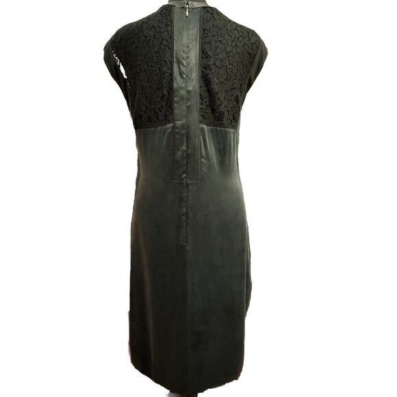 Rebecca Taylor Dress 6 Lace Neck LBD Deep V Cocktail Dress Date Festival Edgy - Picture 4 of 9